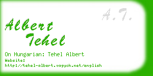 albert tehel business card